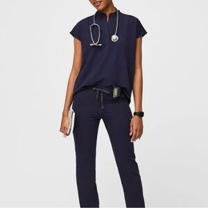 Women's Navy scrub top